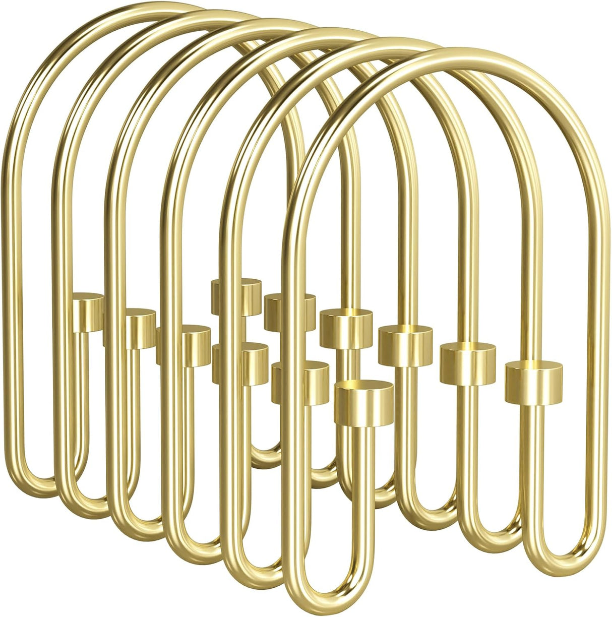 Gold metal candelabra on a white background