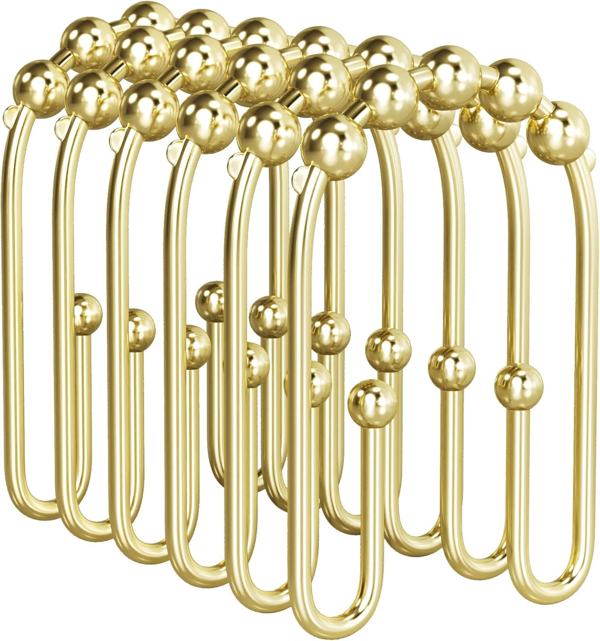 U-Shaped Double Shower Curtain Hooks