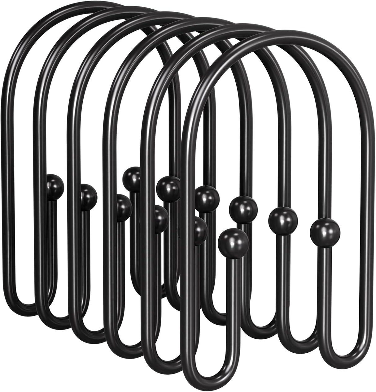 U-Shaped Double Shower Curtain Hooks