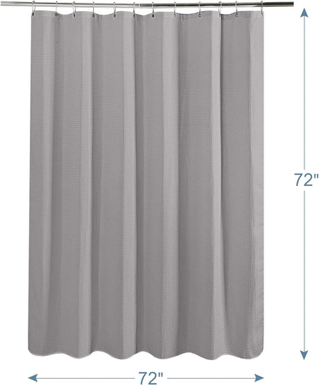 Waffle Grey Shower Curtain