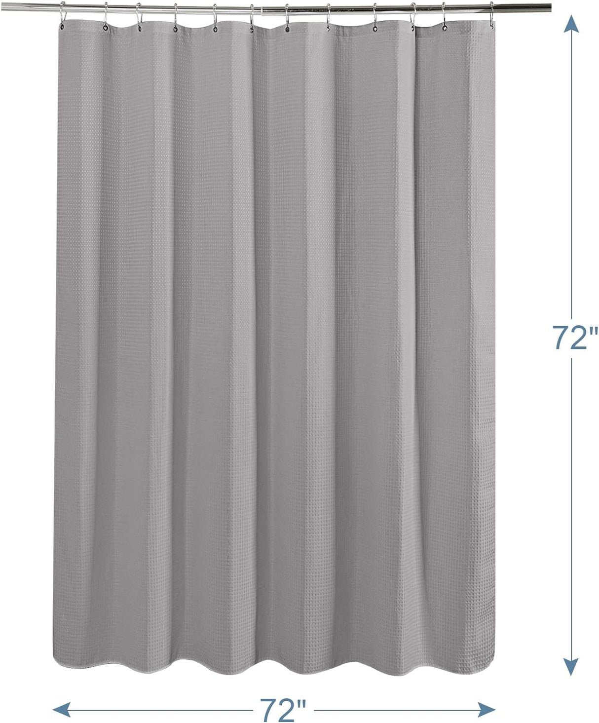 Waffle Grey Shower Curtain