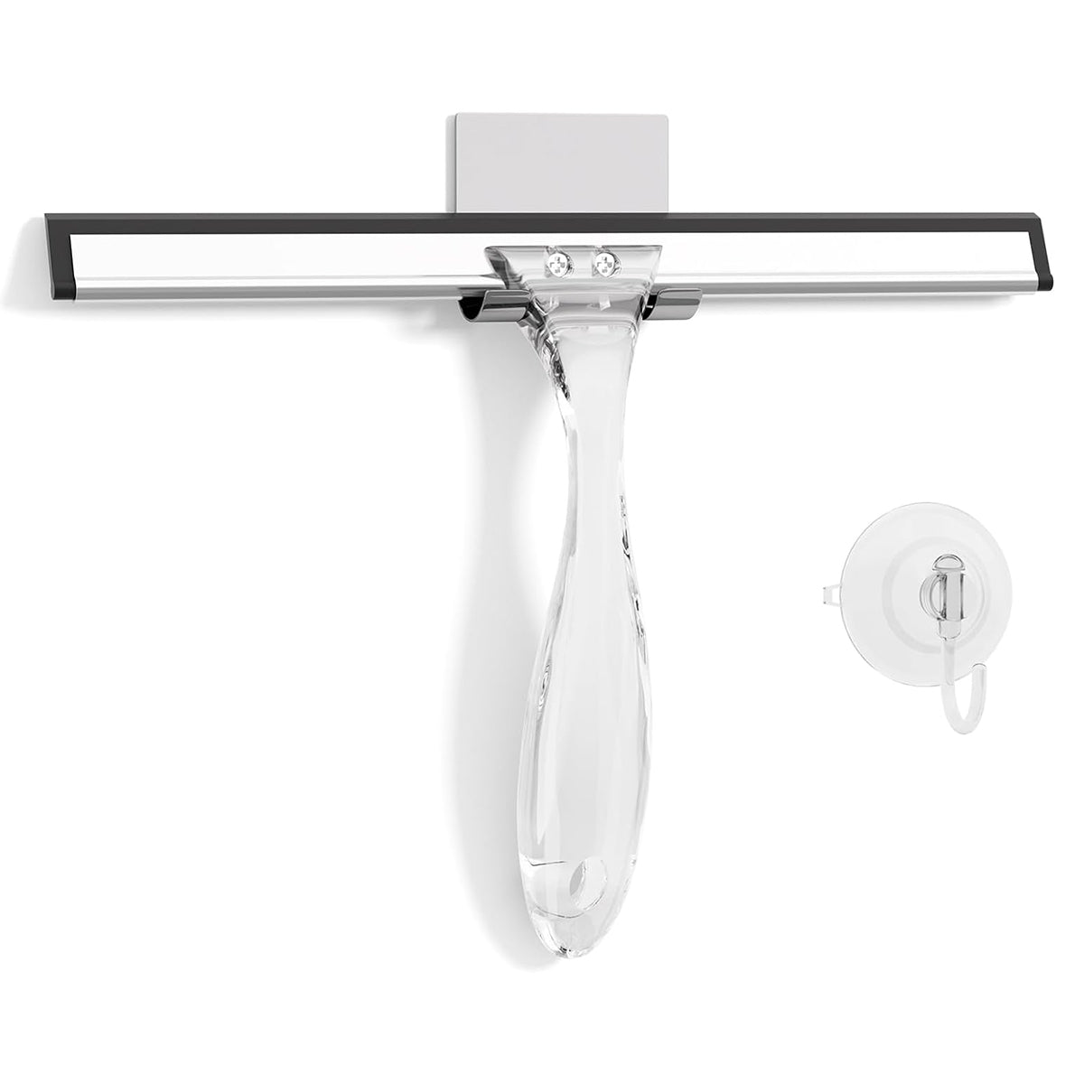 Squeegee with suction cup on a white background