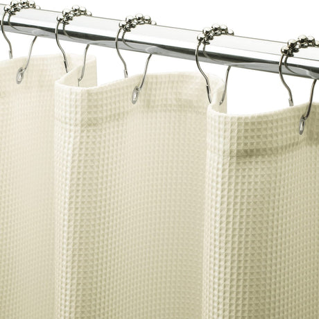 240G Waffle Shower Curtain Cream