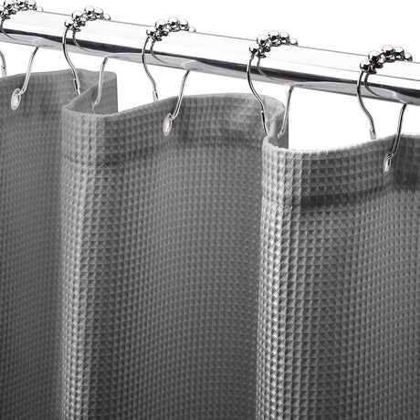 240G Waffle Shower Curtain Grey