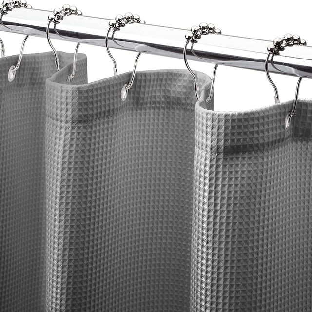 240G Waffle Shower Curtain Grey