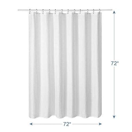 240G Waffle Shower Curtain White