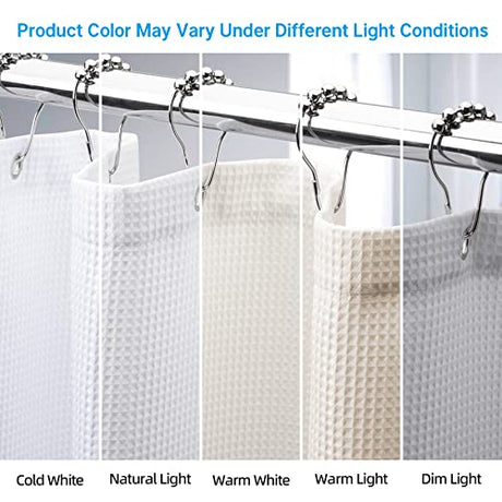 240G Waffle Shower Curtain White
