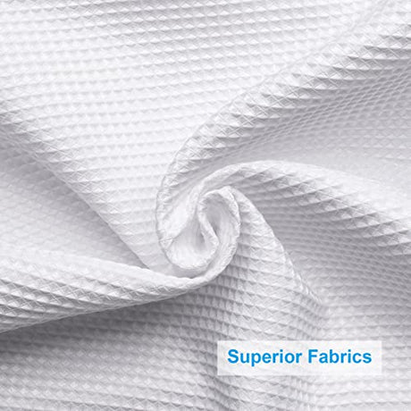 240G Waffle Shower Curtain White