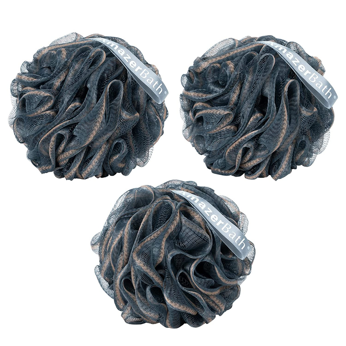 3-Pack Shower Loofah Bath Sponge