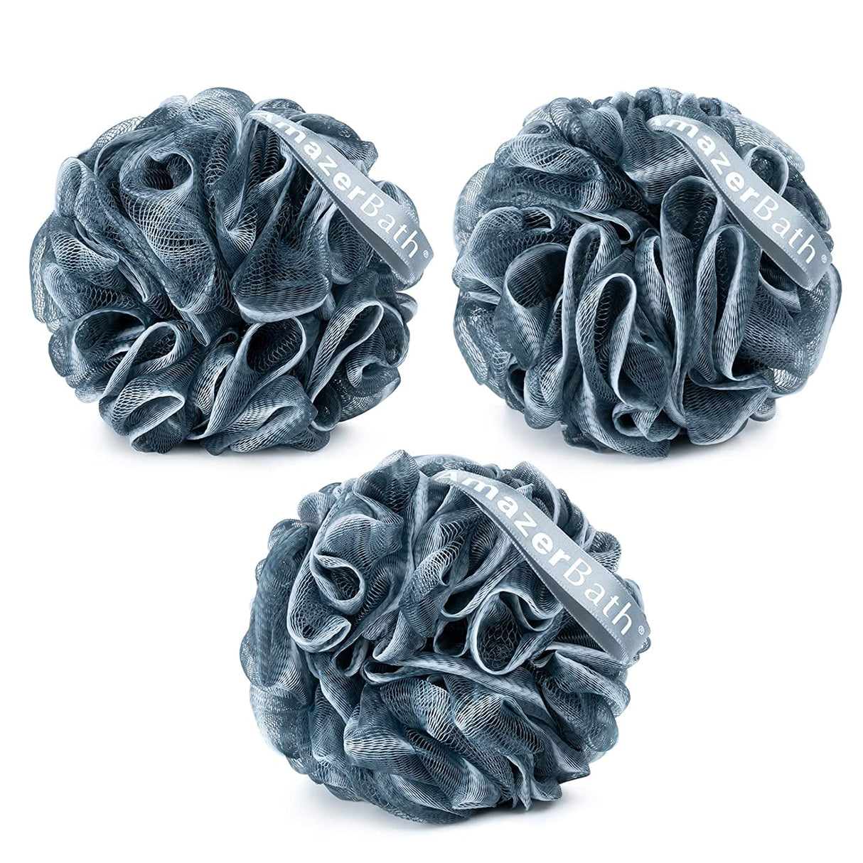 3-Pack Shower Loofah Bath Sponge