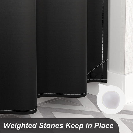 Ombre Design Shower Curtain Black