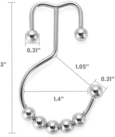 Stainless Steel Shower Curtain Hooks