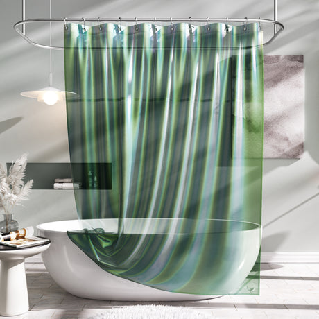 AmazerBath Dreamy Organza Shower Curtain with 12 Rings