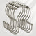AmazerBath anti-drop shower curtain hooks with rollers in Nickel, main variant image showing product color, finish, and design details.