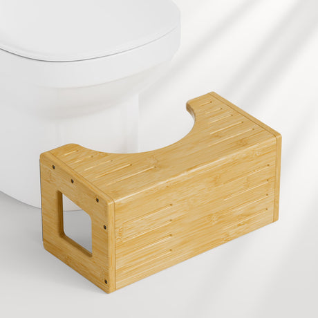 AmazerBath 3-in-1 bamboo potty training stool in Natural, main variant image showing product color, finish, and design details.