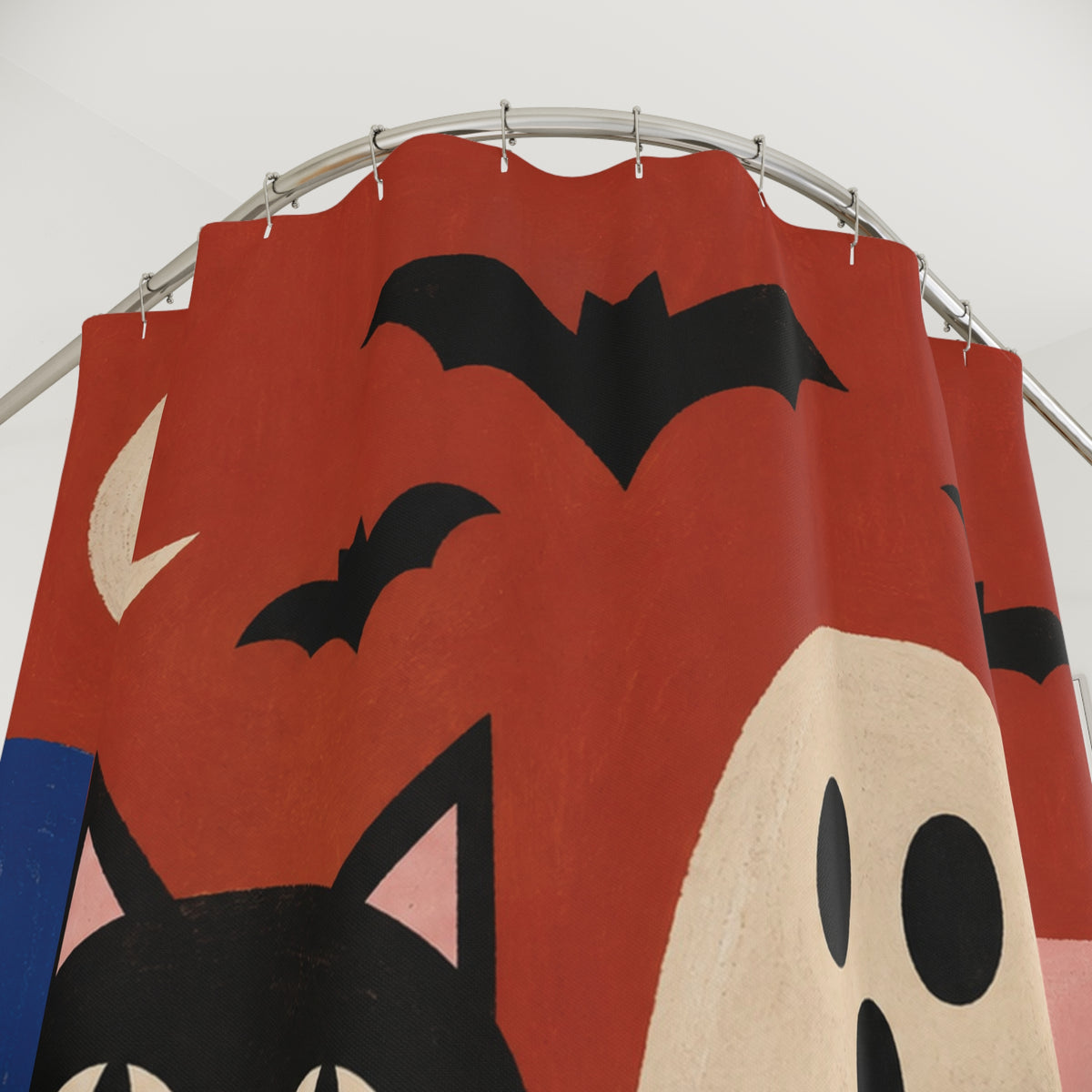 Geometric Halloween Shower Curtain