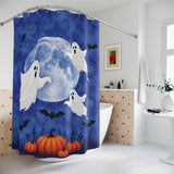 Moonlit Ghosts Halloween Shower Curtain