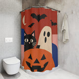 Geometric Halloween Shower Curtain