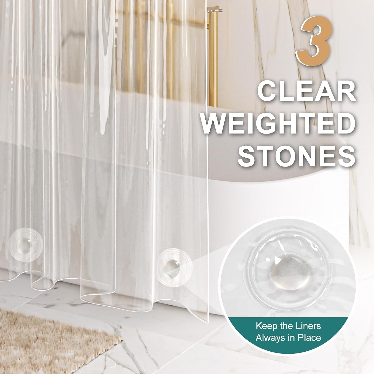 12G Thickest Shower Curtain Liner