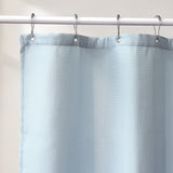 AmazerBath Waffle White Shower Curtain, 240G Spa Quality