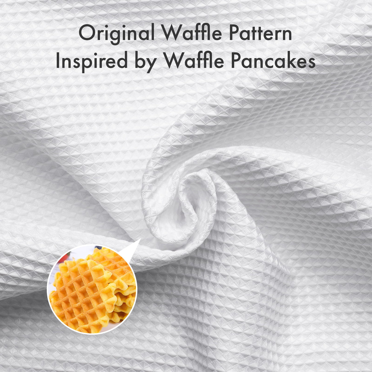 AmazerBath Waffle White Shower Curtain, 240G Spa Quality