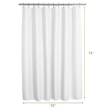 AmazerBath Waffle White Shower Curtain, 240G Spa Quality