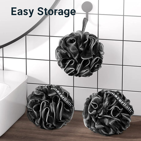 3-Pack Shower Loofah Bath Sponge