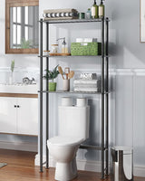 3-Tier Over The Toilet Storage Shelf Black