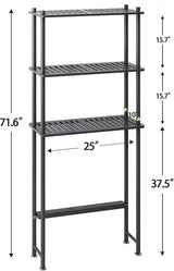 3-Tier Over The Toilet Storage Shelf Black