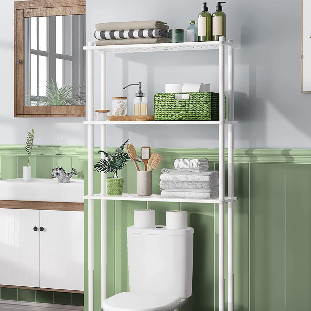 3-Tier Over The Toilet Storage Shelf White