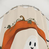 Ghost & Pumpkin Arch Halloween Shower Curtain