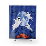 Moonlit Ghosts Halloween Shower Curtain