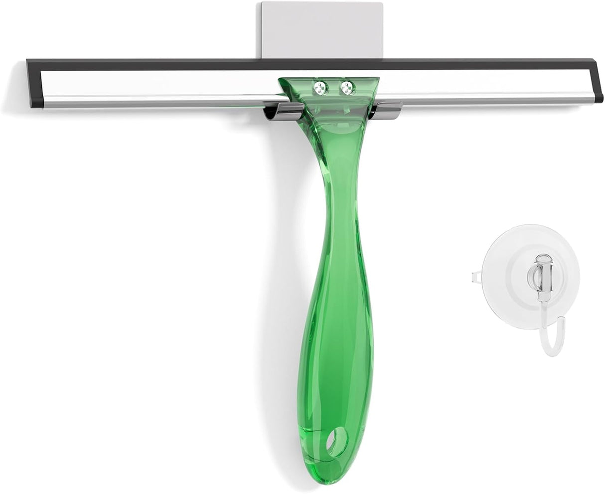 AmazerBath Squeegee with Hook & Suction for Glass Doors, Windows