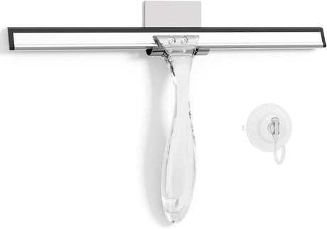 AmazerBath Squeegee with Hook & Suction for Glass Doors, Windows