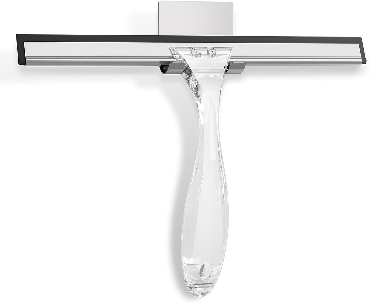 Shower Squeegee for Glass Doors Stainless Steel Squeegee for Shower Glass  Silver