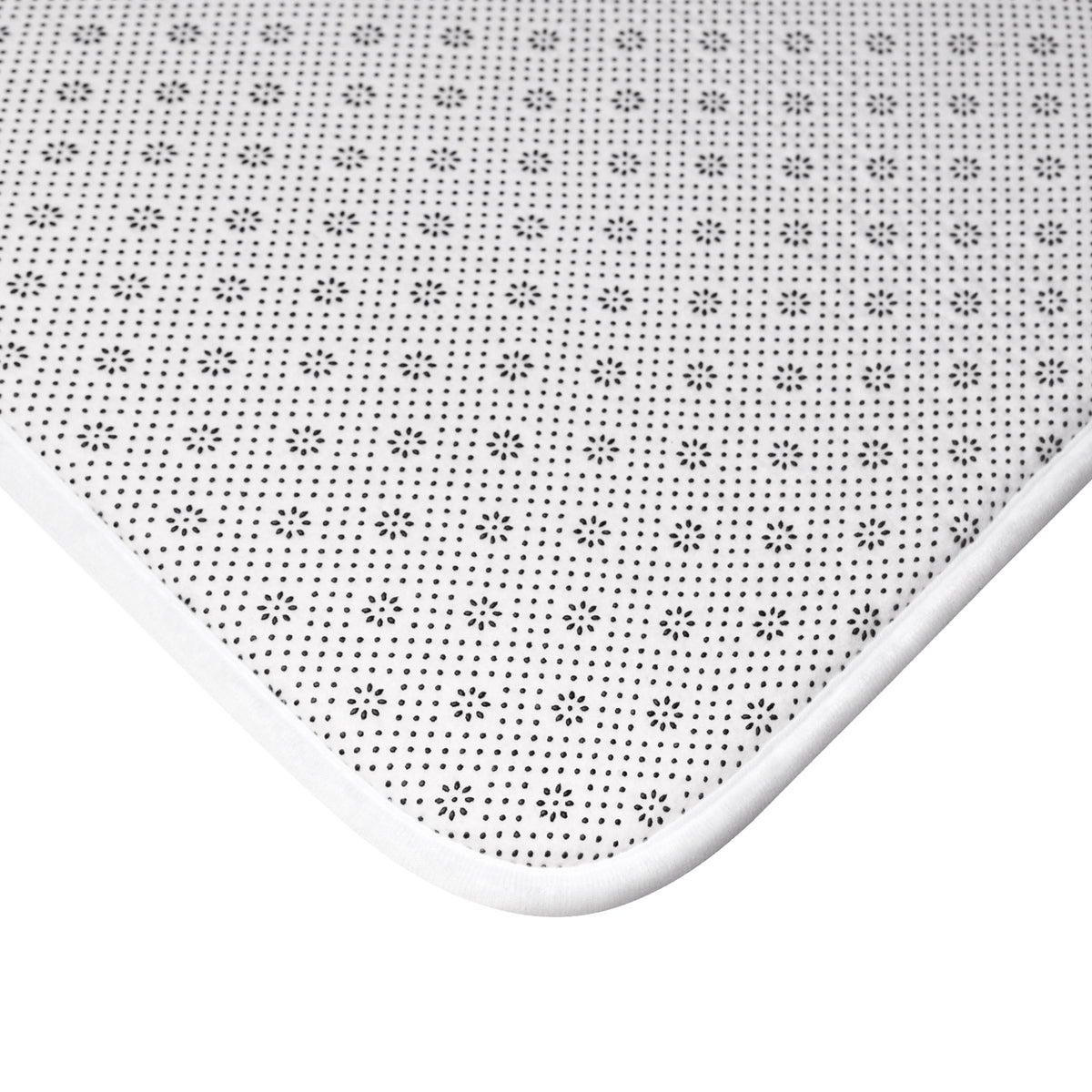 Black Cat Halloween Bath Mat – Retro Pumpkins & Stars