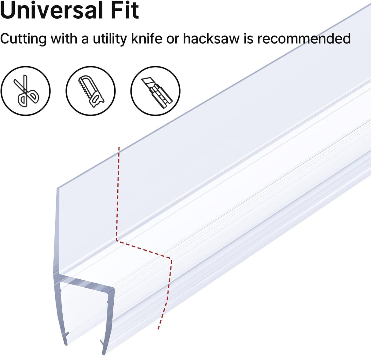 5 Section Shower Door Bottom Seals