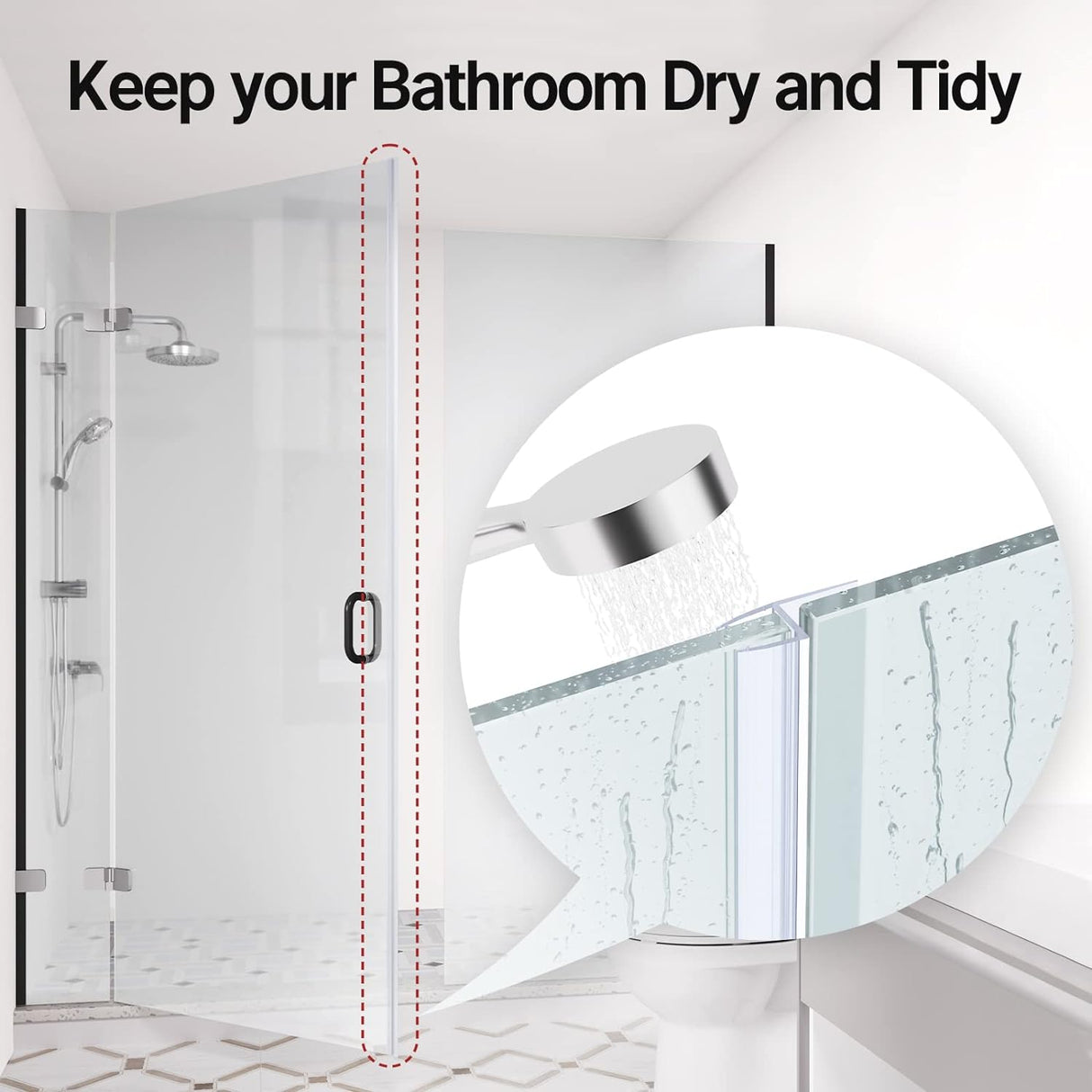 5 Section Shower Door Bottom Seals