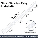 5 Section Shower Door Bottom Seals