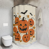 Vintage Pumpkin Patch Halloween Shower Curtain