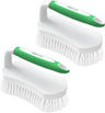 Amazer Stiff Bristles Scrub Brushes with Comfort Grip, Pack of 2