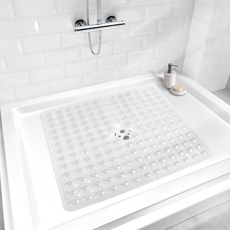 AmazerBath Square Non Slip Bathtub Mat, 21 x 21 Inches