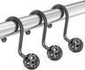 AmazerBath Classic Hollow Design Shower Curtain Hooks, Set of 12