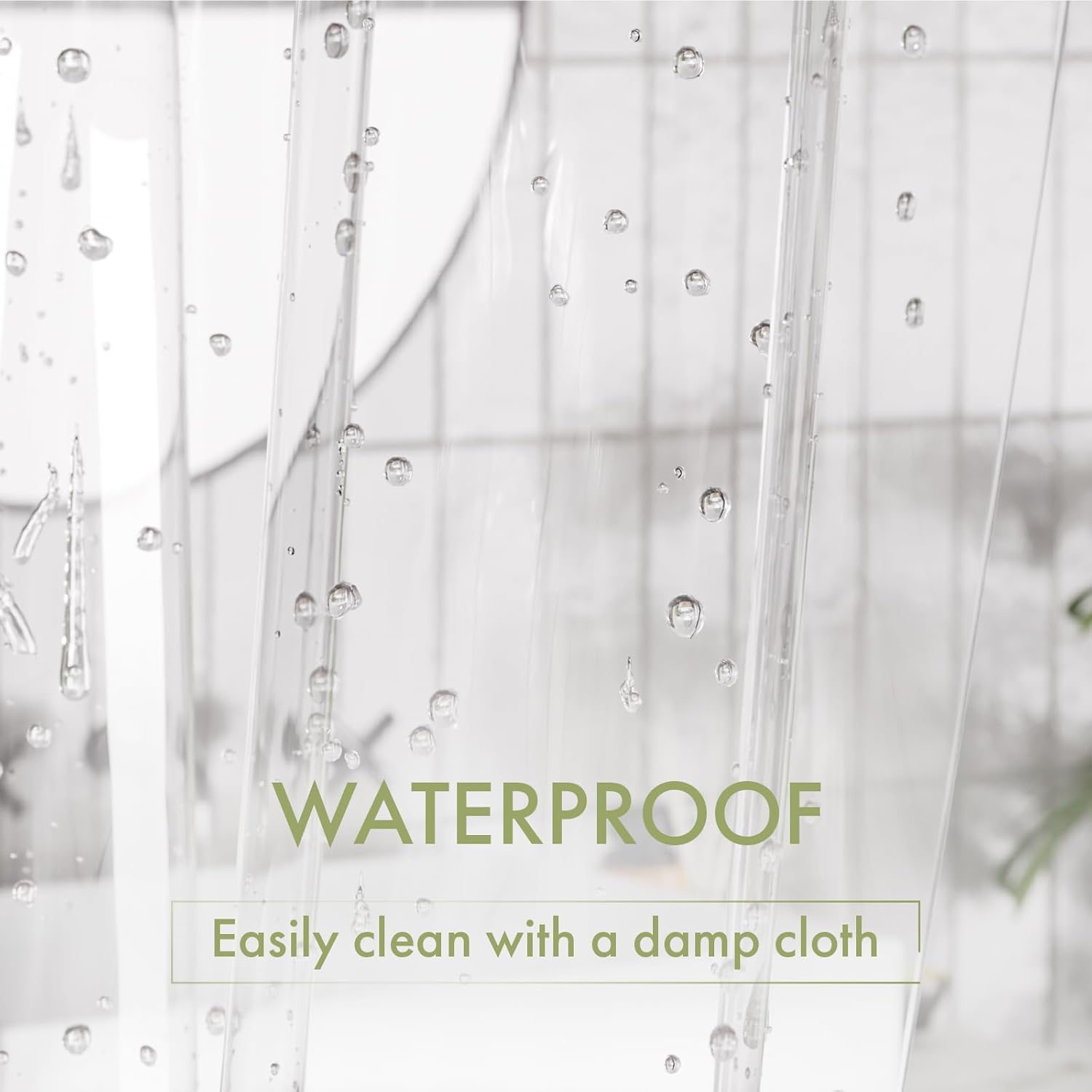 AmazerBath 3G Lightweight Shower Curtain Liner, PEVA