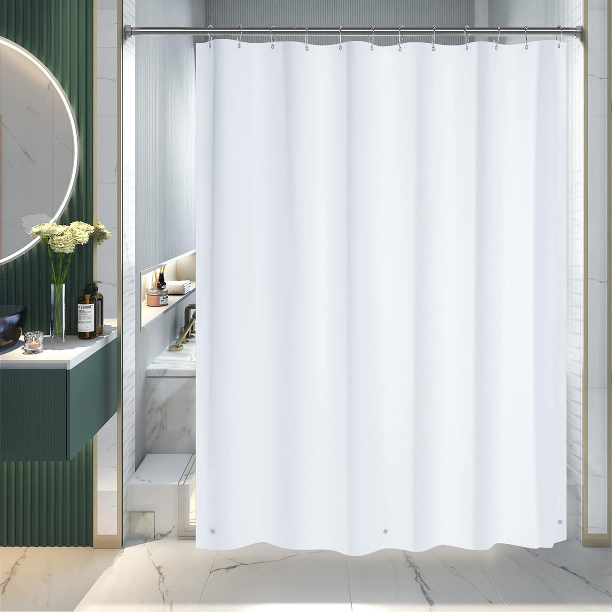 AmazerBath  PEVA Shower Curtain Liner for Bathroom
