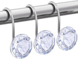 AmazerBath Diamond Shaped Design Shower Curtain Hooks, Set of 12