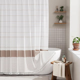 AmazerBath Farmhouse Shower Curtain with Tassel, Boho