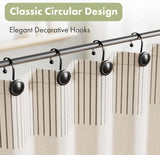 AmazerBath Classic Circular Design Shower Curtain Hooks, Set of 12