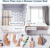 AmazerBath Spring Tension Shower Curtain Rod, 31-75 Inches, Segmented Installation