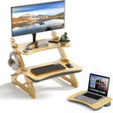 Bamboo Standing Desk Converter and Desk Riser